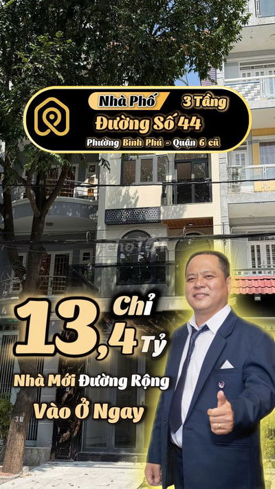 💎 Nhà 4 Tầng Mới – Mặt Tiền Đường 44 – Bình Phú 2 – Giá 13,4 Tỷ!