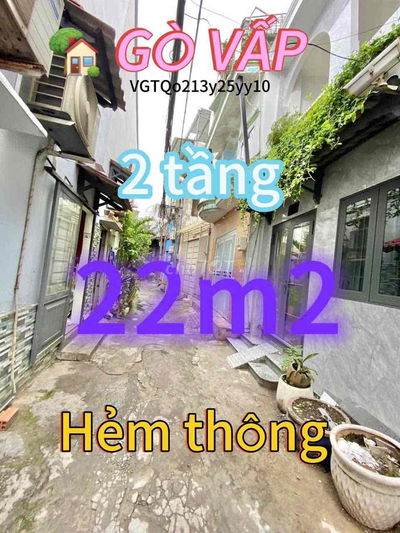 👍 Nhà Quang Trung GV, mới đẹp, 2 tầng, hẻm thông, 22m2, nhỉnh 2 tỷ