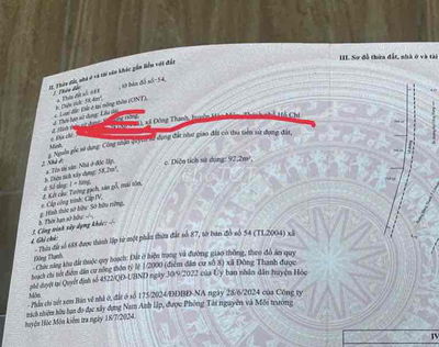 Chính chủ cần bán nhà mặt tiền đường nhựa 10m gần chợ nhà thờ