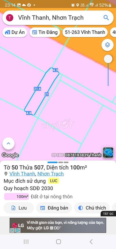 HOT: ĐẤT NHƠN TRẠCH 136m2 giá 400 triệu