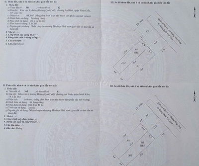 bán 500m2 đất thổ mặt tiền đường hoàng quốc việt, cần thơ