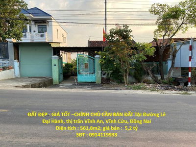 ĐẤT ĐẸP GIÁ TỐT–CHÍNH CHỦ CẦN BÁN ĐẤT TẠI Vĩnh An - Vĩnh Cửu- Đồng Nai