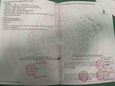 Bán đất Ven Đà Lạt 904m2 sẵn 200m2 tc giá 1 tỷ 6