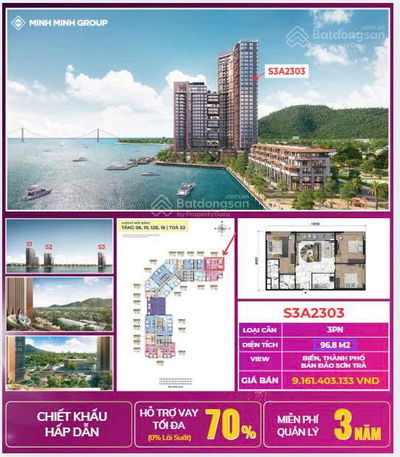 CHÍNH CHỦ CẦN SANG NHƯỢNG CĂN HỘ 3PN SUN SYMPHONY  CƠ HỘI HIẾM