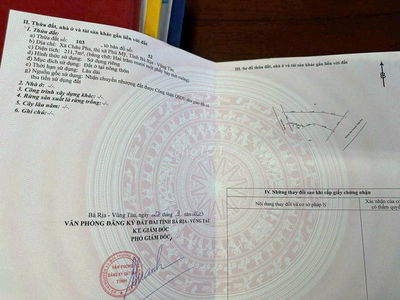 BÁN ĐẤT CÓ SẴN NHÀ CẤP 4 – 2 MT ĐƯỜNG CHÍNH – SÔNG XOÀI, CHÂU PHA