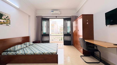 CHO THUÊ STUDIO BAN CÔNG 35m2 FULL TIỆN NGHI GIÁ HẠT DẺ CHỈ 6.5Tr