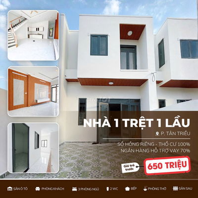 Nhà lầu 1 trệt 1 lầu ngay Cổng 11 – Giá chỉ  650 triệu