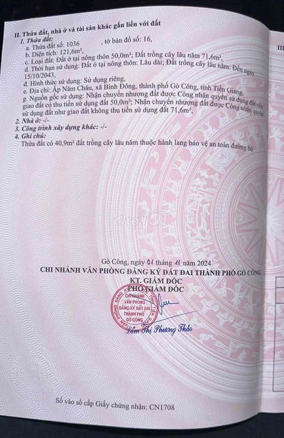 Lô góc 2 thửa đất liền kề gần đuờng Quốc lộ 50