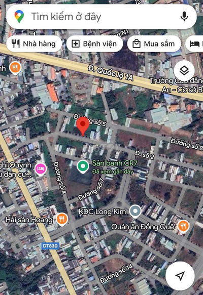 Chủ cần bán lô đất 5x22m đường số 2 KDC Hoàng Long bến lức Long An