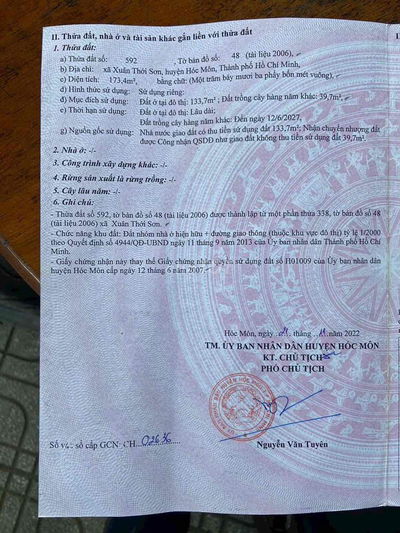 Chính chủ bán lô đất hẻm nội bộ đường Nguyễn Thị Thử