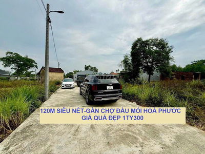 Lô 7 X 17=120m vuông vắn, đường oto 2 chiếc-gần chợ ĐẦU MỐI HOÀ PHƯỚC