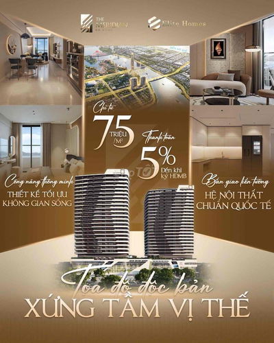 SIÊU PHẨM 3PN THE MERIDIAN – DINH THỰ TRÊN KHÔNG – VIEW TRỰC DIỆN SÔNG