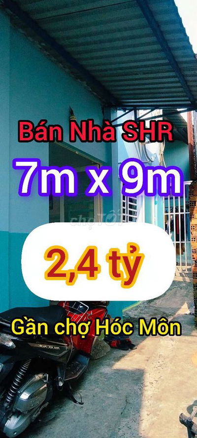 BÁN NHÀ ĐẸP SỔ HỒNG RIÊNG GẦN CHỢ HÓC MÔN 7M X 9M