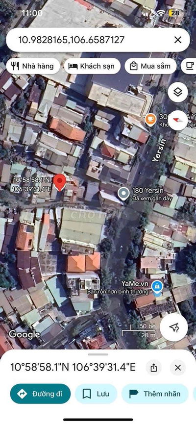 Bán 2 lô đất hẻm đường Yersin gần nhà thuốc Hoàng Liêm Giá Rẻ