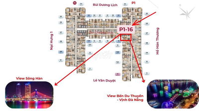 Căn hộ cao cấp sông Hàn 1PN;45,3m2;  PENINSULA - Trần Hưng Đạo ĐÀ NẴNG