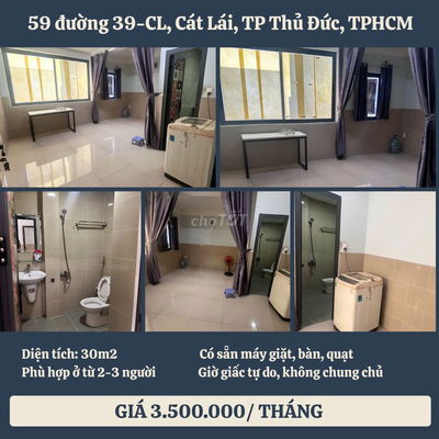 Cho thuê phòng 30m2 - Cát Lái (Thuê nhanh lẹ có giảm thêm chút lộc)