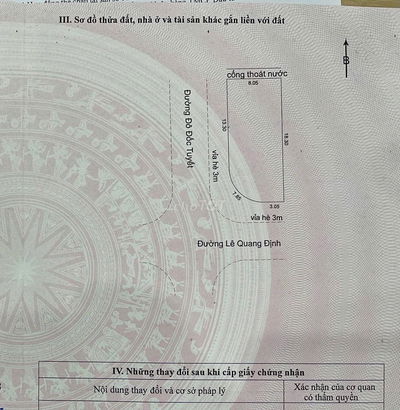 Bán lô góc 2MT Đô Đốc Tuyết - Lê Quang Định_Hòa Xuân_Đà Nẵng, DT 8x19m