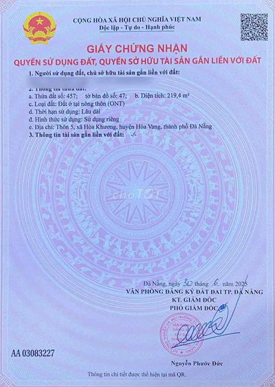 Mặt Tiền Đường 10.5m - Diện tích Lớn - Đã xây tường rào