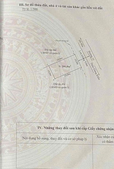 Đất 1600m2 thổ cư 200m2 đường 25 Đại Thắng, Tiên Lãng 3,2 ti