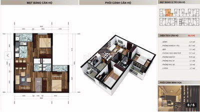 Nhỉnh 4.X  có ngay căn 67m2, 2PN2VS-2BC thoáng tại The Vesta-Hà Đông.
