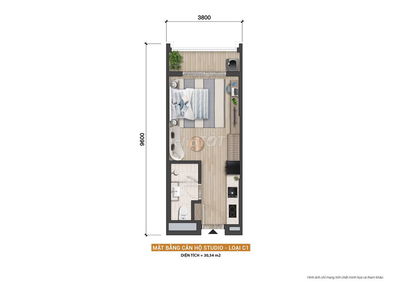 Bán căn hộ Studio 34,7m2. 01p ngủ.Blanca City. Mặt tiển biển Vũng Tàu