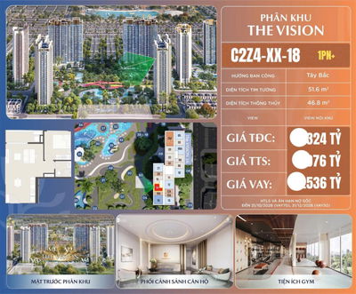 Quỹ căn độc quyền căn studio, 1PN + tầng trung đẹp view bể bơi - giá rẻ nhất thị trường