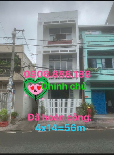 Nhà mặt tiền, 56m2, 4 phòng ngủ quận 8