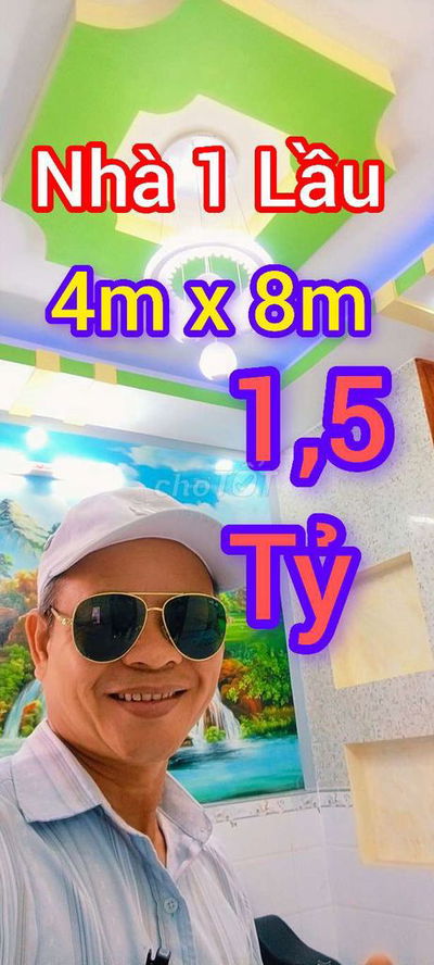 BÁN NHÀ ĐẸP 1 LẦU GẦN CHỢ ĐẦU MỐI HÓC MÔN 4M X 8M