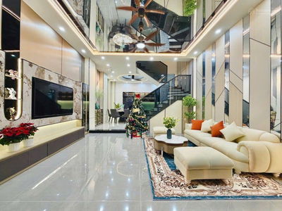 NHÀ PHỐ ĐẸP NGANG 5m TRỆT 3 LẦU KHU PHÂN LÔ ĐỒNG BỘ - ĐƯỜNG XE HƠI 10m GẦN CHỢ - TRƯỜNG HỌC