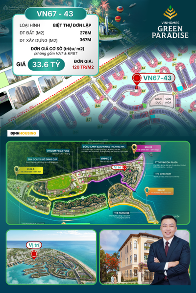 [Đơn lập 278m] nhánh VN67 đơn lập diện tích nhỏ dưới 300m giá chỉ 30.2 tỷ