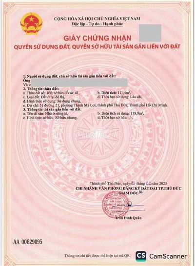 Ngân hàng SHB bán Nhà Mặt tiền đg số 21, Thạnh Mỹ Lợi, TP Thủ Đức, HCM