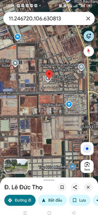 Bán Lô Góc 2 Mặt Tiền Đường Nhựa Ngay TT Hành Chính Bàu Bàng, Chợ Đêm