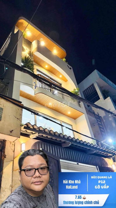 Bán nhà hxh Bùi Quang Là, P12 Gò Vấp, nhà xây mới 4 tầng, 4x13, xe hơi