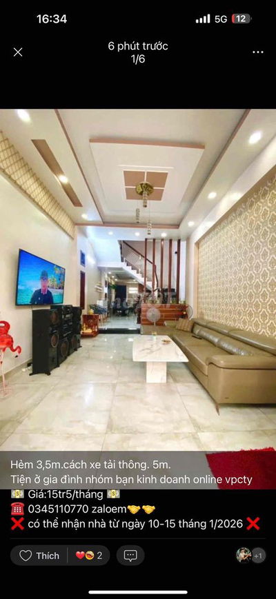 💟 cho thuê nhà nguyên can 4pn 5wc  hẻm 1122/🚘 thông Quang Trung p8