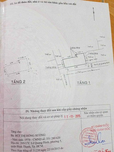 Bán nhà Lê Quang Định, 3 tầng, 21,3m2, Giá: 3 tỷ 85, trợ duyên 50tr🌹