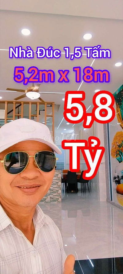 BÁN NHÀ MẶT TIỀN 5,2M X 18M GẦN CHỢ ĐẠI HẢI