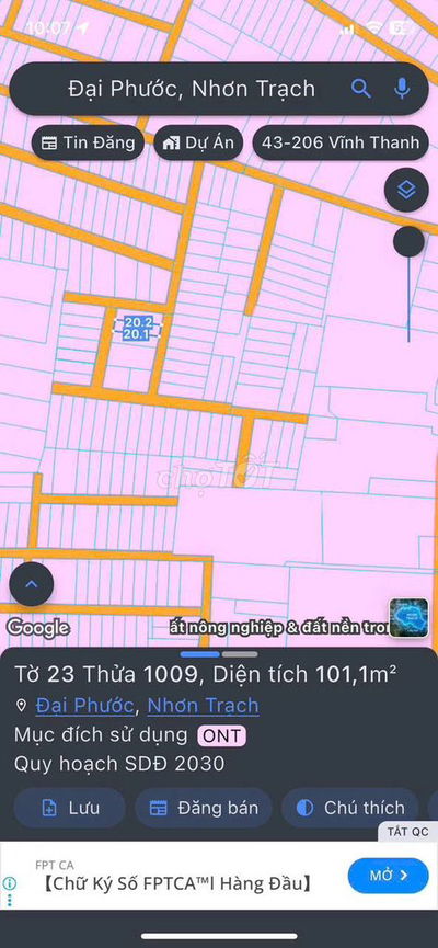 bán 2 lô đất thổ cư xã phú đông