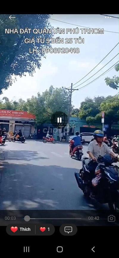 NHÀ GẦN AEON TÂN PHÚ NGÃ 3 NHỘN NHỊP - 78M2 NGANG 5,2 MÉT NHỈNH 13 TỎI