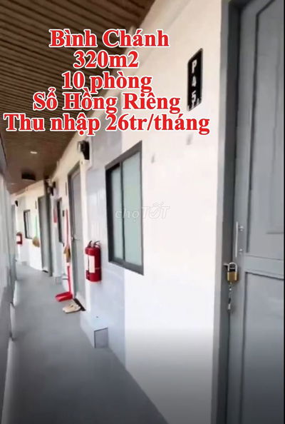 BÁN GẤP DÃY TRỌ 10 PHÒNG GẦN CHỢ BÌNH CHÁNH – GIÁ CHỈ 1TỶ240TRIỆU –