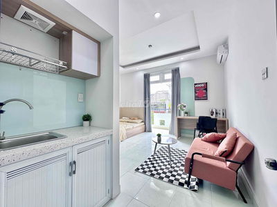 Cho thuê studio ban công thoáng Full nội thất - Ngã tư thủ đức, Metro