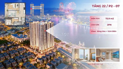 CĂN 2PN, TẦNG CAO, VIEW SÔNG + VỊNH BIỂN, TẦM VIEW VĨNH VIỂN