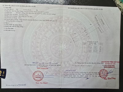 Chính Chủ Cần Bán Đất Ở Nông Thôn 267m2 Giá 3,6 Tỷ Tại xã Củ Chi