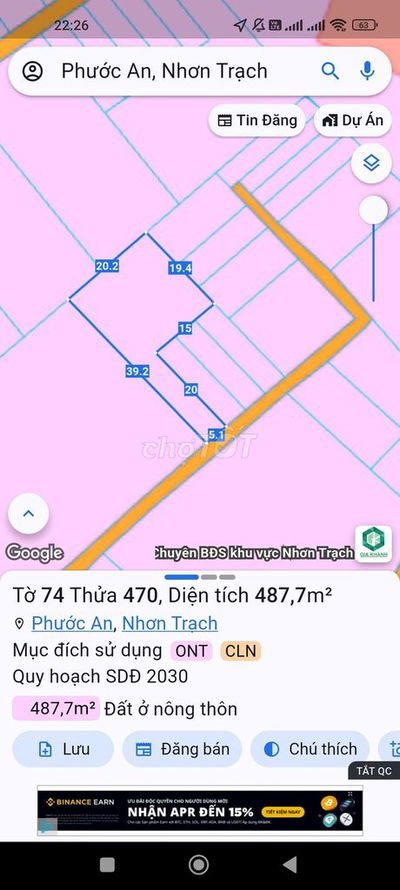 Đất vườn thổ cư 1/