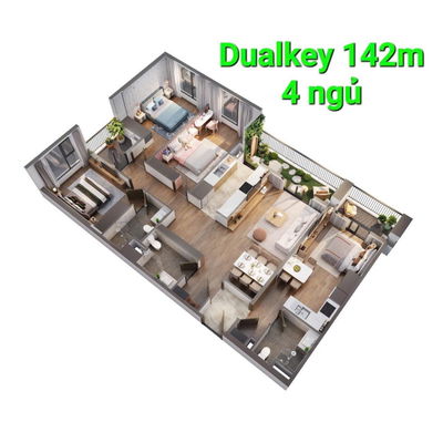 Bán gấp Dualkey 142m2, nội thất cơ bản, hướng ĐN view nội khu. Giá tốt nhất thị trường 9.5 tỷ.