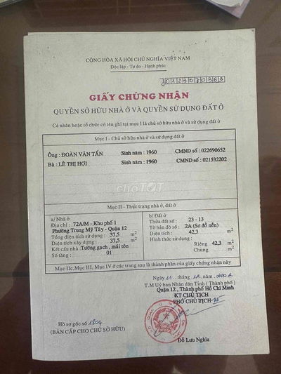 🏠 BÁN NHÀ 2 MẶT TIỀN TRUNG MỸ TÂY – QUẬN 12 - 4,9 TỶ  📍 Vị trí đẹp: