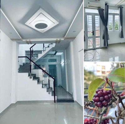 NHÀ MỚI ĐẸP, 1 TRỆT 2LẦU, 2P.NGỦ + 1 P. LÀM VIỆC, ở và đi làm OK