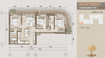 Căn 3PN quỹ ngoại giao Chủ đầu tư, trục căn 08 đẹp nhất dự án view sông và cầu Rồng, pháo hoa DIFF