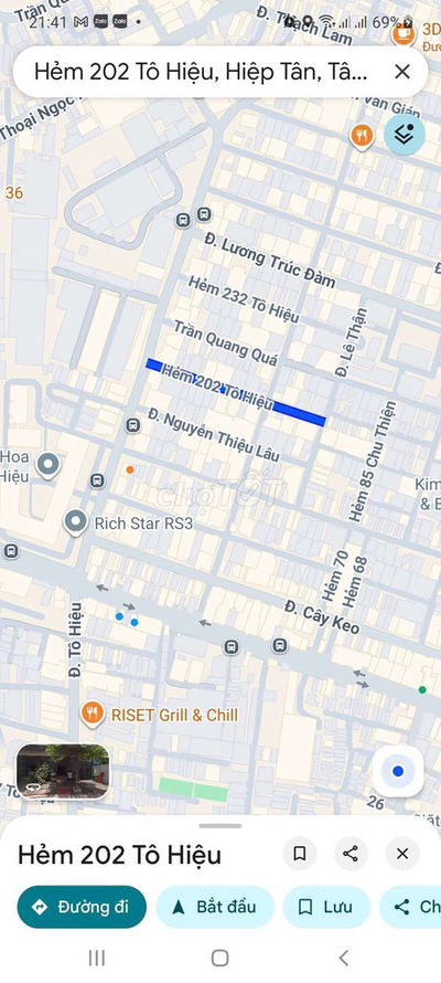 Cho thuê phòng n.thất cơ bản tầng trệt 202/. Tô Hiệu