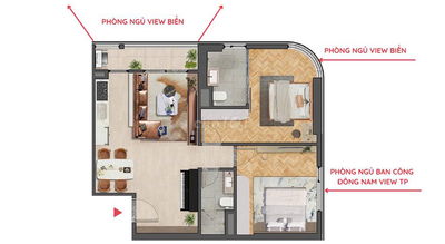 Căn góc siêu đẹp tầng trung, nội thất cao cấp giá chỉ 61 triệu/m2 !