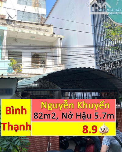 Nhà đất đường Nguyễn Khuyến, Quận Bình Thạnh, 82m² (3.1x19, nở hậu 5.7), 8.9 tỷ